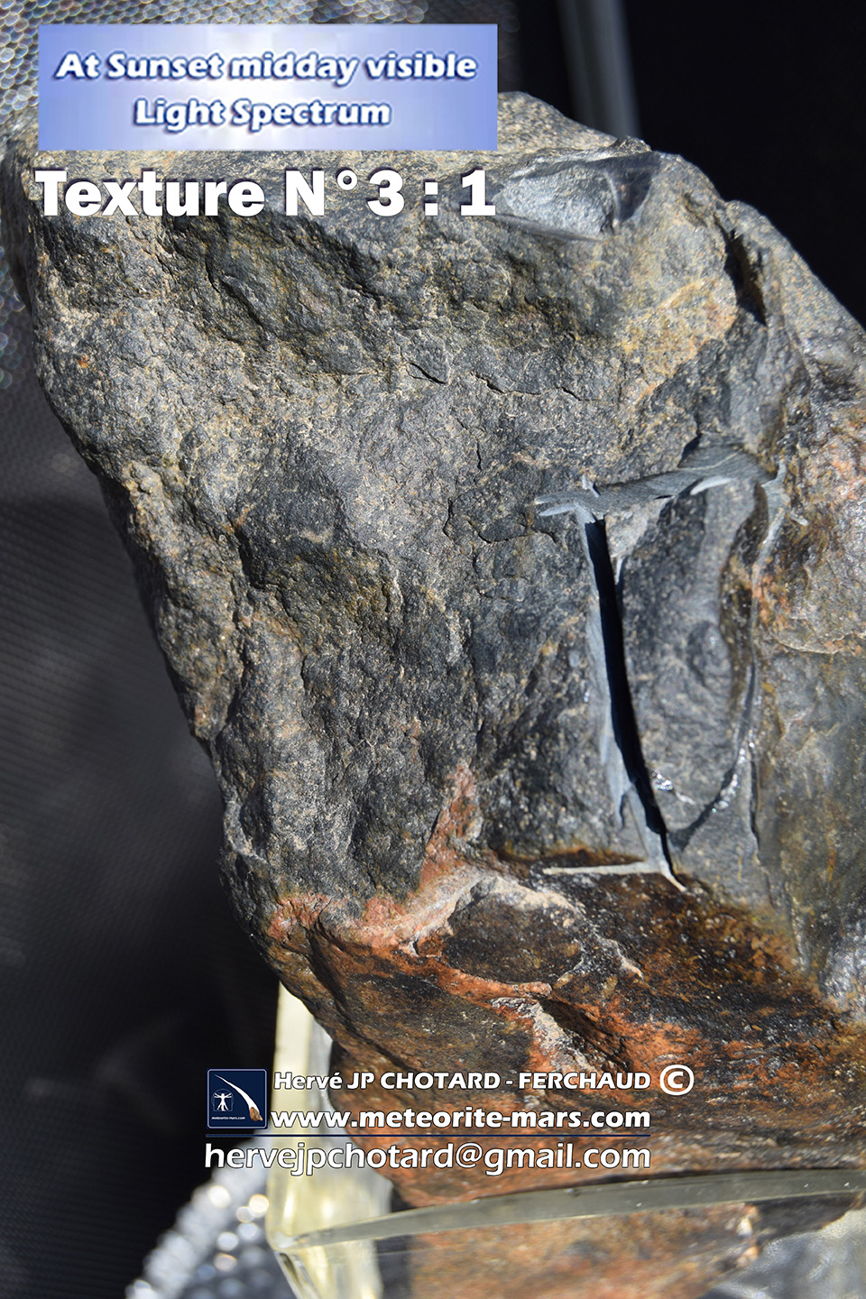 Texture N 3-1 meteorite chizé de mars