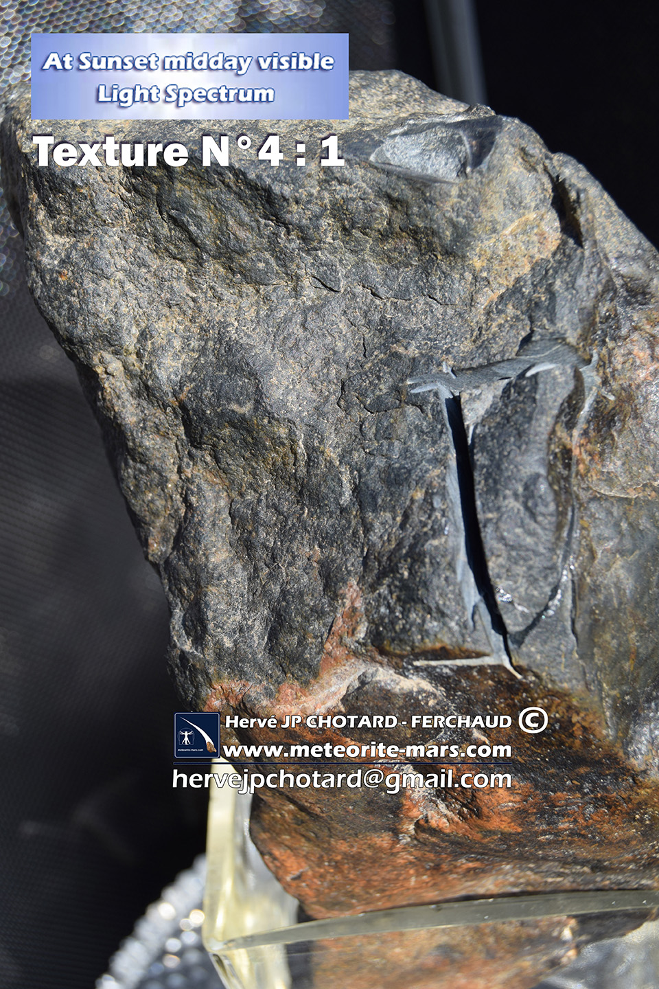 Texture N 4-1 meteorite chizé de mars