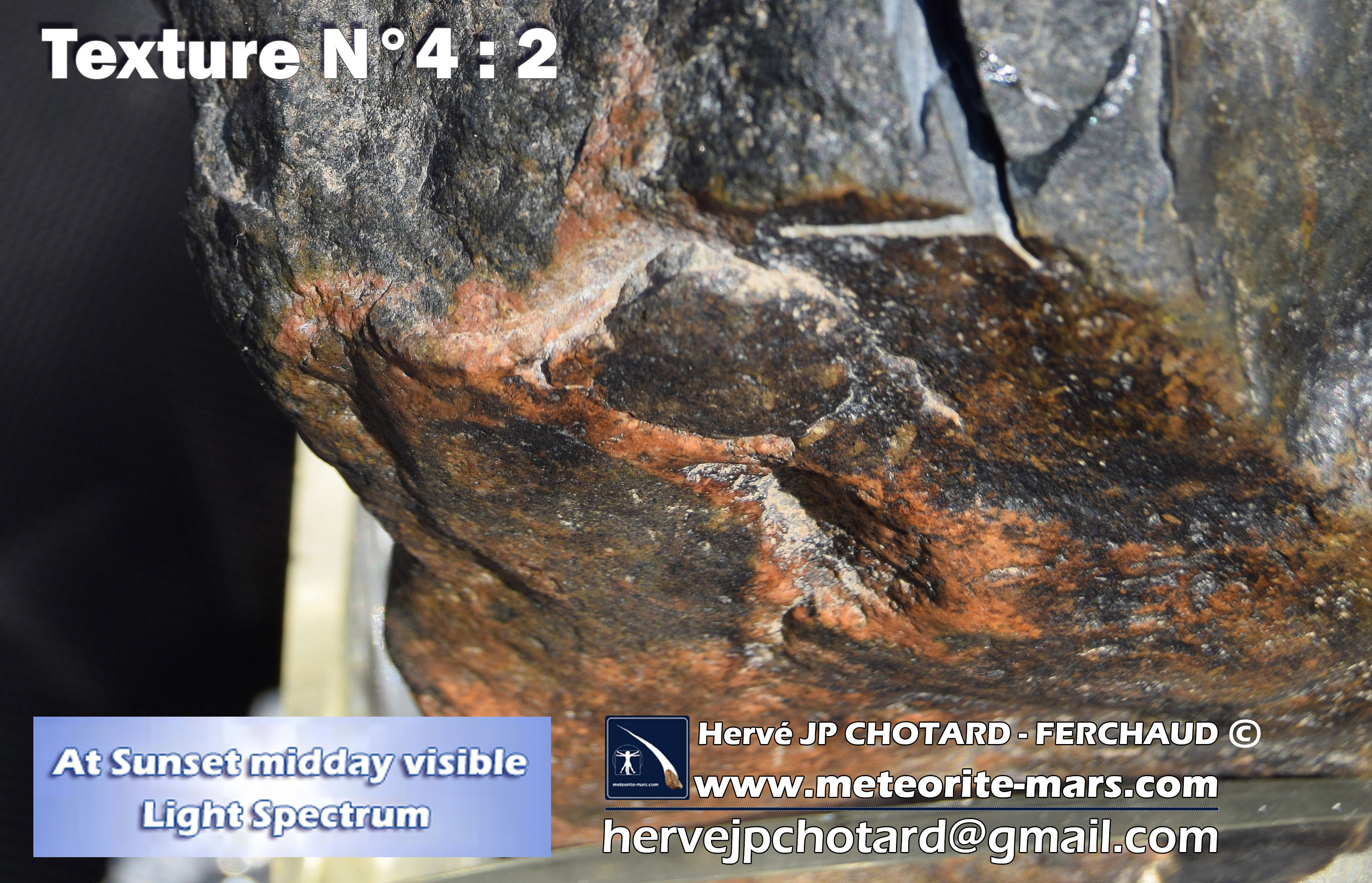 Texture N 4-2 meteorite chizé de mars