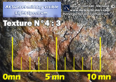 Texture N 4-3 meteorite chizé de mars